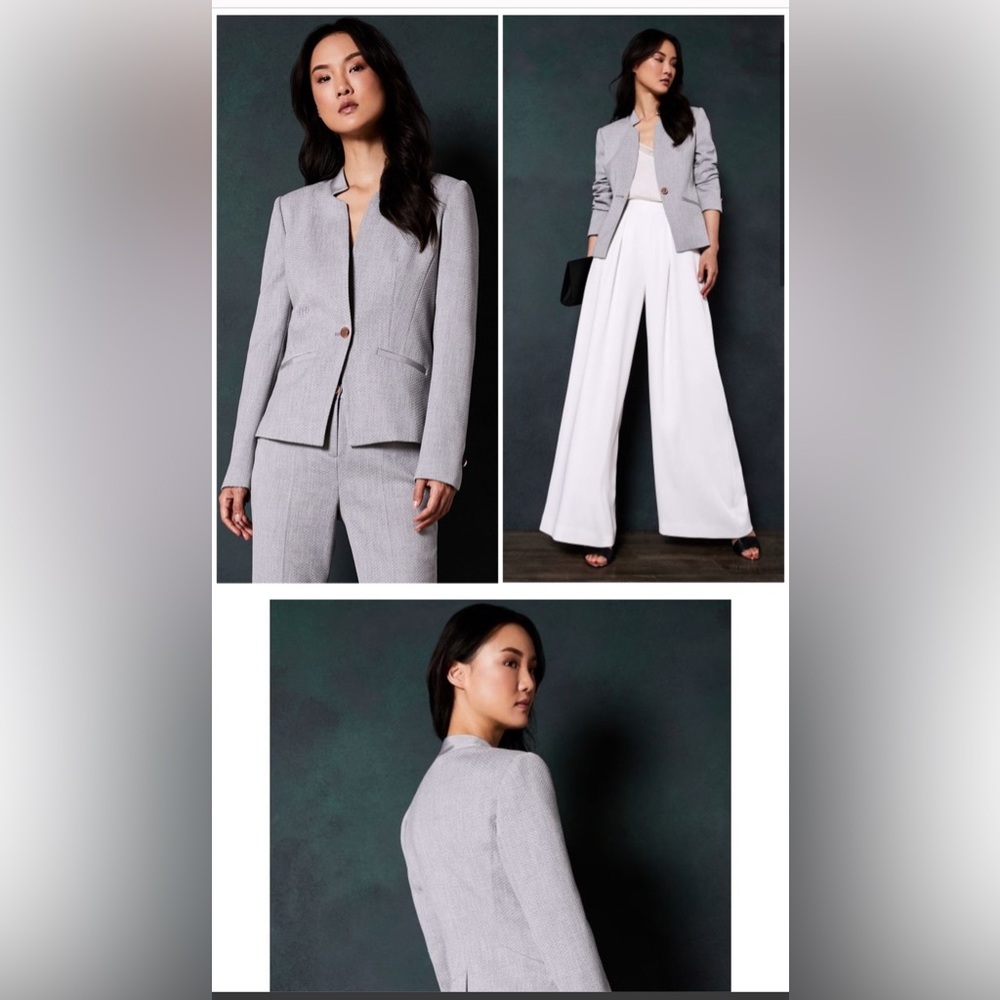 Ted Baker Daizi Stitch Detail Blazer Grey